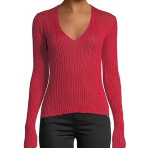 Rag & Bone Pink V-Neck Sweater